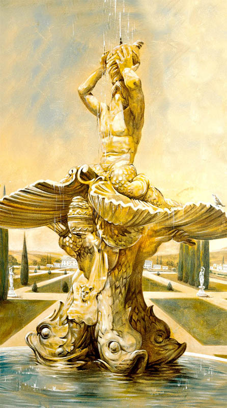 Affresco Fontana del Tritone